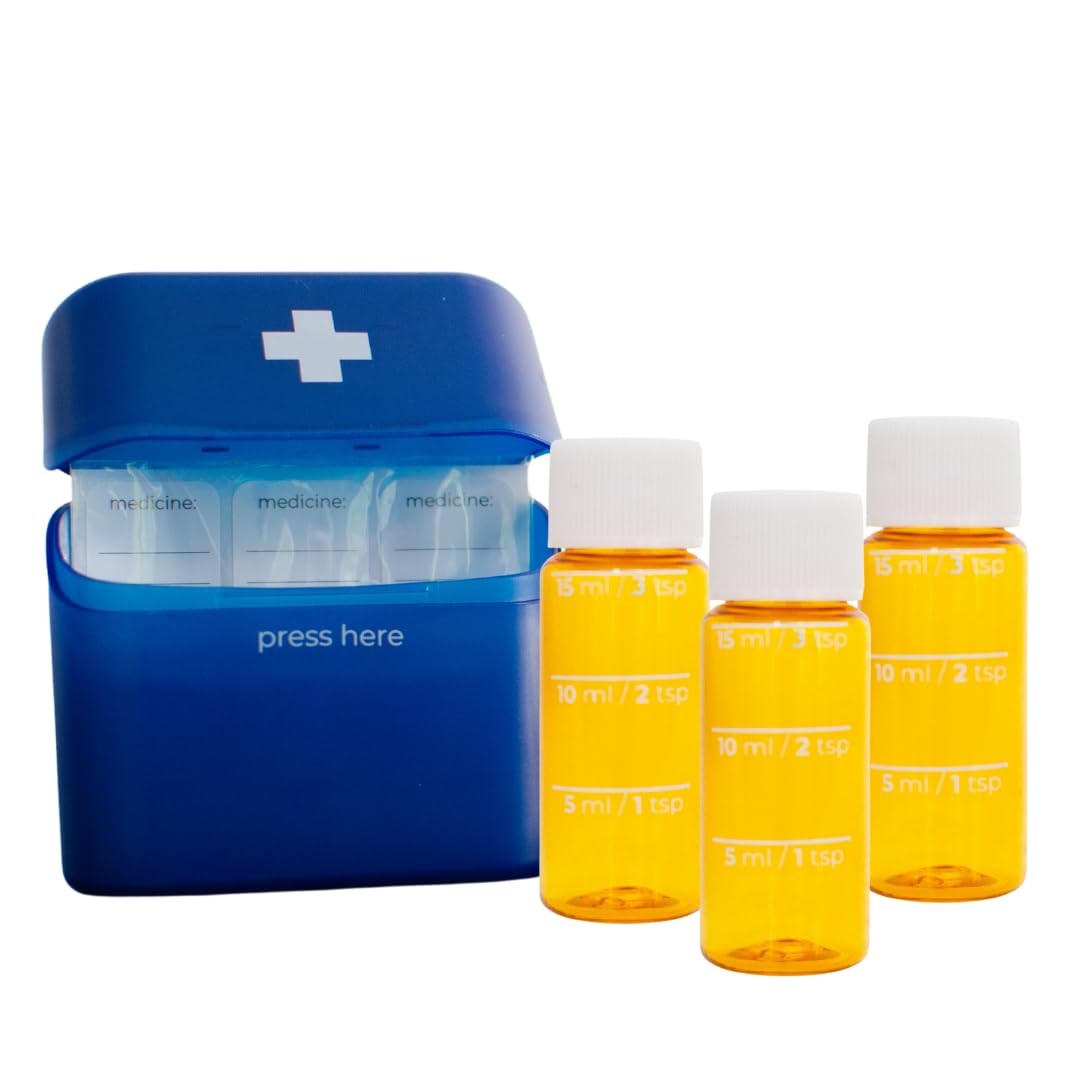 Amazon.com: Allermates 3 Pack Mini Med Bottles with Hard Shell